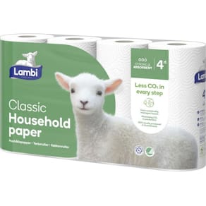 Kjøkkenrull LAMBI 2L 12,3m hvit (4)