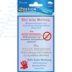 Hinweisetikett Avery Zweckform Keine Werbung