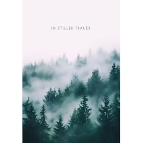 Trauerkarte "In stiller Trauer", 11,5 x 17 cm, mit Umschlag