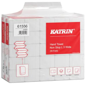 Falthandtuch Katrin NonStop L3, wide, W-Falz, weiß