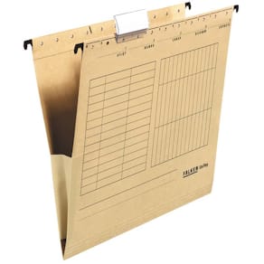 Hängetasche Falken UniReg, A4, braun, 230g/m², mit Leinenfröschen