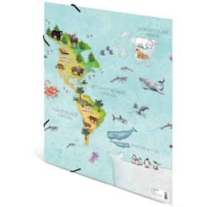 Gummizugmappe HERMA Weltkarte, A3