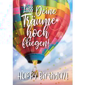 Geburtstagskarte Apollo, A4, Ballon