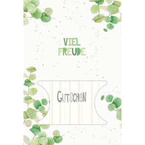 Gutscheinkarte, 11,5 x 17 cm, 5er-Set mit Kuverts