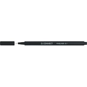 Fineliner Q-CONNECT, 0,4 mm, driehoekig, zwart