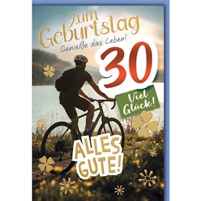 Geburtstagskarte Zahl 30