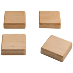 Magnete Sigel Neodym, 4 St., quadratisch, Holz, beige