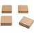 Magnete Sigel Neodym, 4 St., quadratisch, Holz, beige