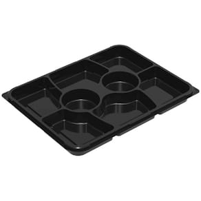 Plastbakke 8 rum A-PET sort 345x265x30 mm, 160 stk