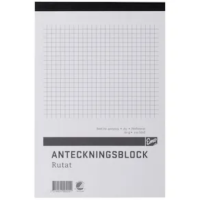 Perforerade Block A5, rutigt, 100bl