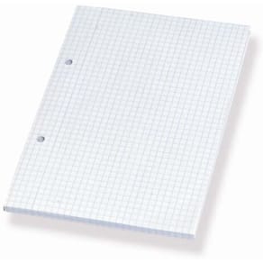 Standardblok, Bantex, Squared, A5, hvid 148x210mm, pakke a 5 stk