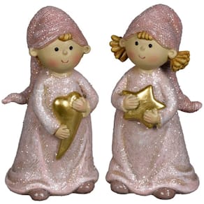 Weihnachtsfigur Noname Kind, rosa-gold, sortiert