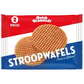 Stroopwafels Dutch Diamonds, per 2 verpakt, 2 x 40 g