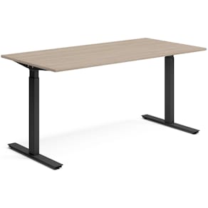 Skrivbord el 160x80 cm Vit ask/Svart