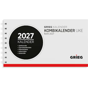 Kombikalender GRIEG 2027 spiral