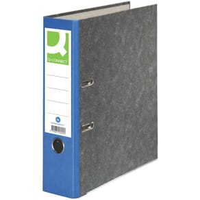 Ordner Q-CONNECT, Pappe, A4, 80 mm, blau