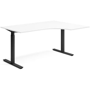 Skrivbord el höger 80x160 cm Vit/Svart