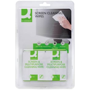 Reinigungstücher Q-CONNECT, 40 St., nass, weiß