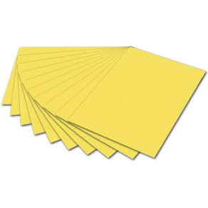 Tonpapier Folia, 50 x 70 cm, zitronengelb, 10 Blatt, 130 g/m²