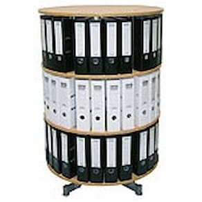 Ordnerdrehsäule REEF, 3 Etagen, buche