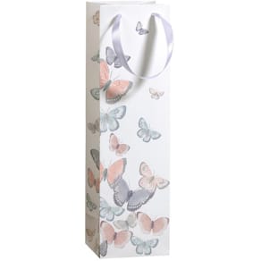 Geschenkzak Tender Butterflies, voor fles, 38 x 10 x 10 cm