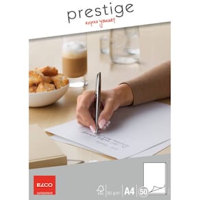 Schreibblock Elco Prestige, A4, blanko, 50 Blatt, weiß
