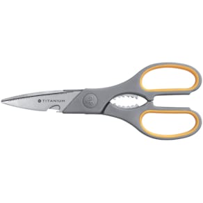 Schere WESTCOTT Titanium Super Multi, Softgrip, 21 cm, grau/gelb