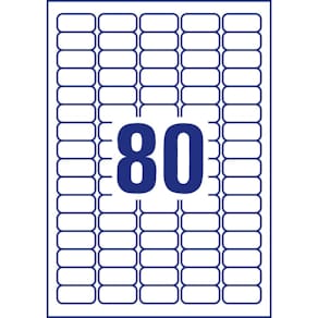 Universaletiketten Avery Zweckform, 35,6 x 16,9 mm, ablösbar