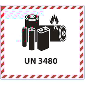 Firkantede etiketter 110 mm hvid, permanent, udv. vikling 250 stk