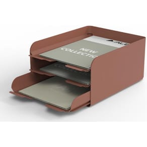 Brevkorg ALBA metall 3-facks A4 terrak