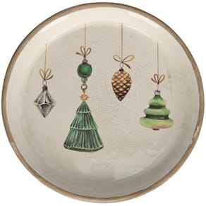 Baumschmuck POSIWIO Dekoteller, grün/creme