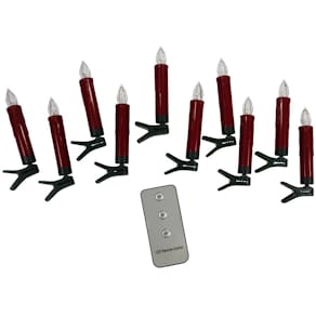 Christbaumkerze PBS LED, 10 Stück, rot