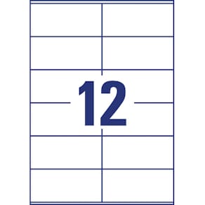 Universaletikett Avery Zweckform, 105 x 48 mm, weiß