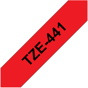 Märkband Brother TZe441, svart/röd, 18mm