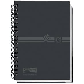 Telefonspiralbuch VELOFLEX, A7, schwarz