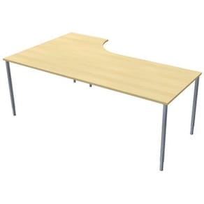 Bord höger 200x120cm björklaminat/grå