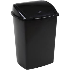 Vuilbak Vepa Bins, met swingdeksel, 4,45 l, zwart