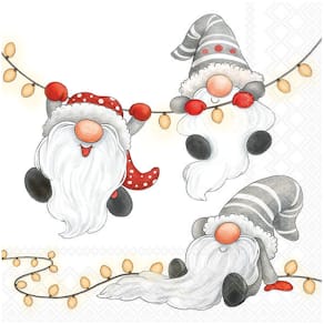 Serviette AMBIENTE Wichtel, 25x25 cm, bunt, 3-lagig, 20 Stück