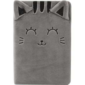 Notizbuch ITOTAL Plüsch Cats, A5, grau, 48 Blatt, blanko