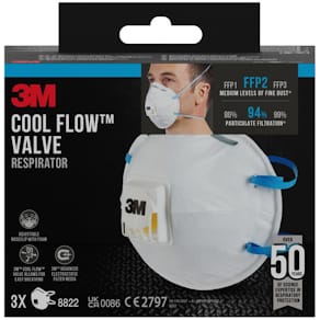 Partikelmaske 3M FFP2 Cool Flow, 3 Stück