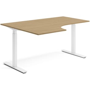 Skrivbord el vänster 80x160 cm Ek/Vit