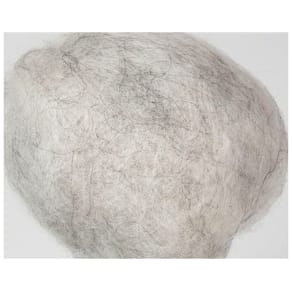 Kardad Ofärgad Ull Ljusgrå, 1 kg