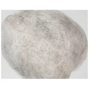 Kardad Ofärgad Ull Ljusgrå, 1 kg