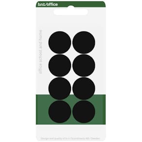 Tavlemagneter BNT sort, 8 stk