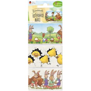 Osterfensterbild Heitmann Eierfarben Banderole Osterhase