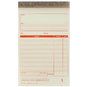 Kassanota A6 med kopia, 2x50 blad, 10st