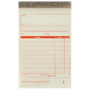 Kassanota A6 med kopia, 2x50 blad, 10st