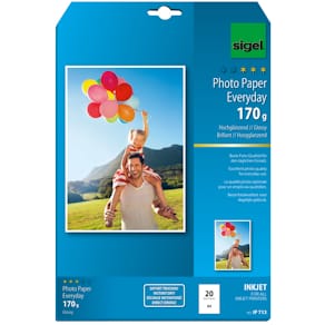 Inkjet-Fotopapier Sigel Everyday, A4, 20 Blatt, weiß