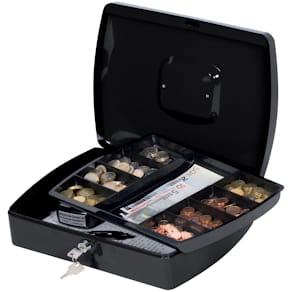 Geldkassette Q-CONNECT, Gr. 4, schwarz