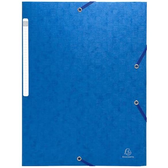 Strikkmappe EXACOMPTA A4 3klaff 425g blå